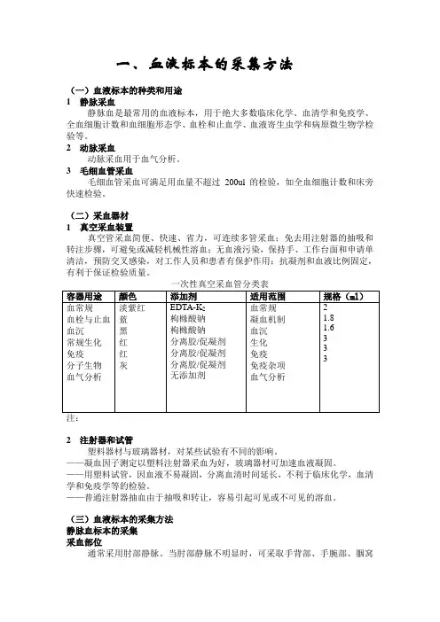 临床标本采集手册