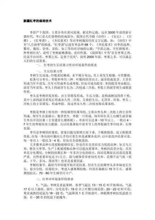 红枣栽培技术