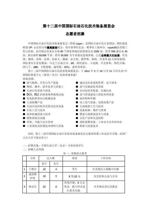 志愿者招募通知