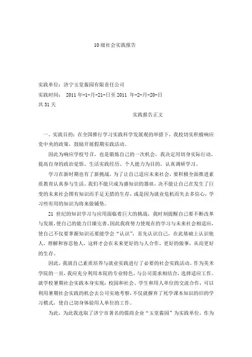 大学生实践报告13