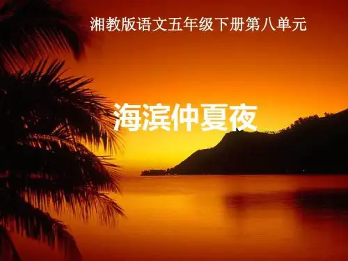 《海滨仲夏夜》课件2