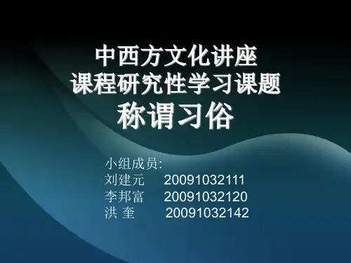 称谓习俗