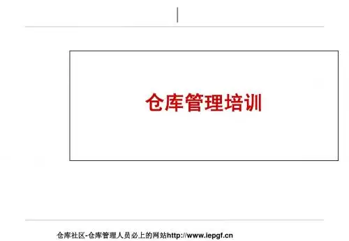 仓库管理培训,配件仓库储存规划管理培训PPT