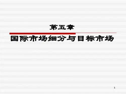 第五章 国际市场目标选择n