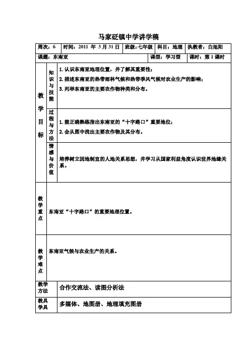 东南亚1讲学稿