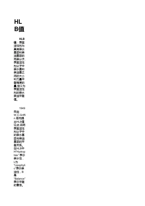 化妆品常用乳化剂HLB值一览表 2