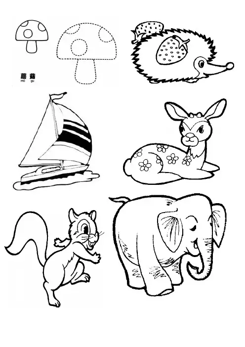 儿童简笔画word排版