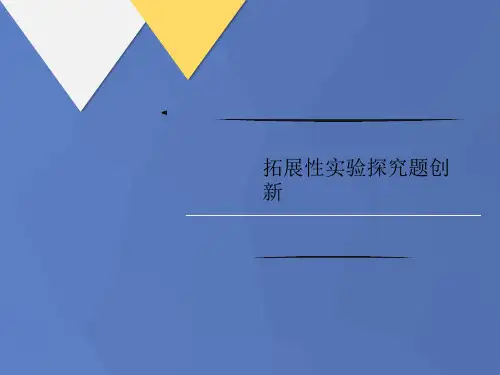 拓展性实验探究讲义题创新