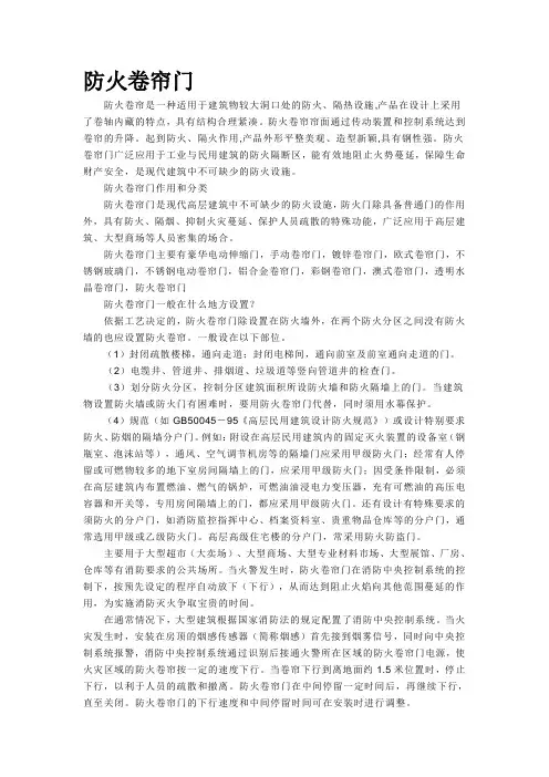 防火卷帘门