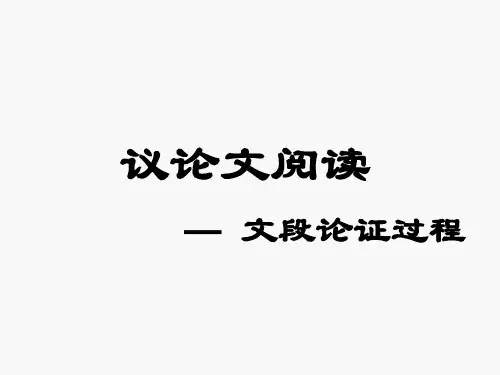 议论文阅读—论证过程(上课用)
