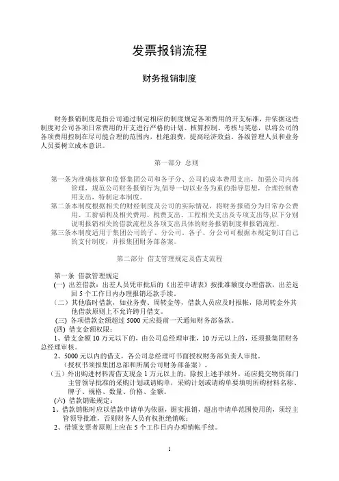 发票报销流程