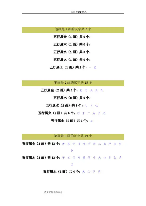 康熙字典_繁体字笔画五行1_30 2