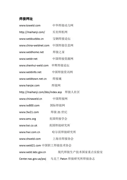 焊接技术网址