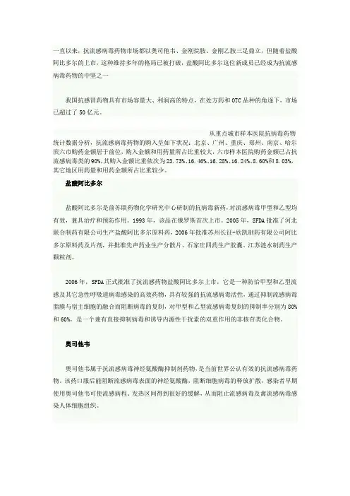 抗病毒的药物