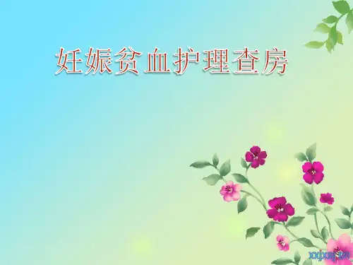 妊娠贫血护理查房