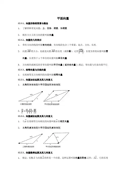 (整理)平面向量空间向量知识点