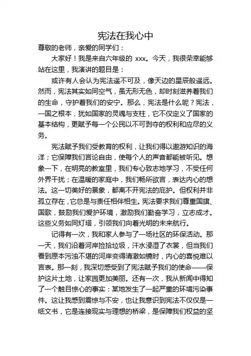 宪法在我心中
