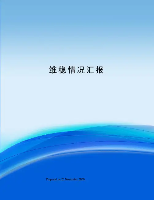 维稳情况汇报
