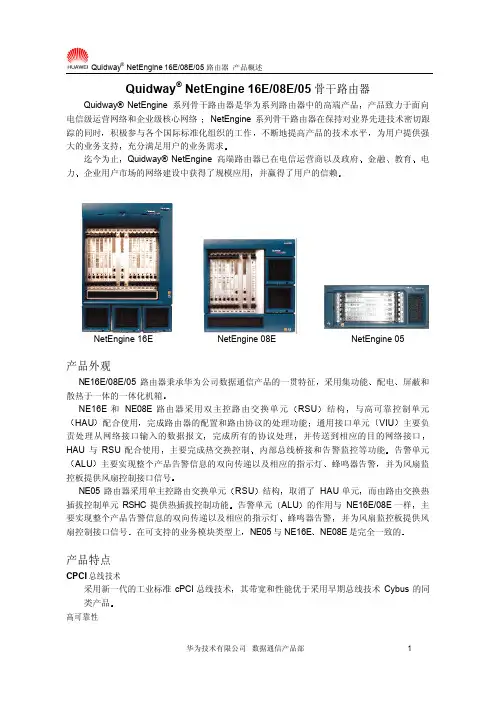 Quidway  NetEngine 骨干路由器产品概述