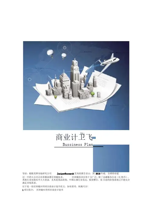 区块链应用项目商业计划书范文x