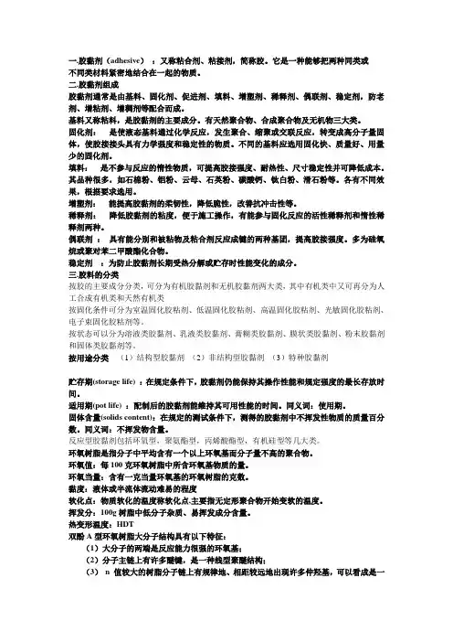 胶黏剂