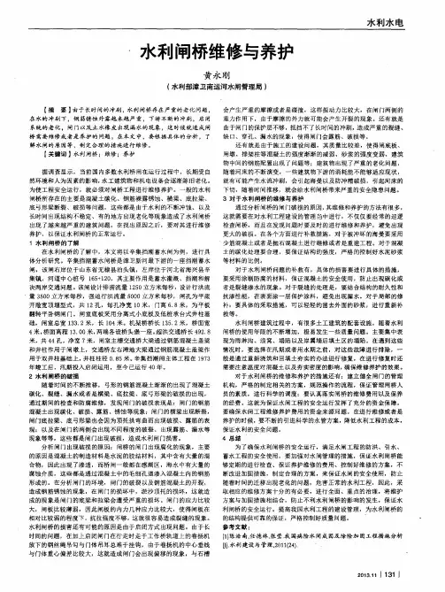 水利闸桥维修与养护