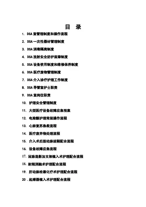 DSA管理制度及工作流程课件