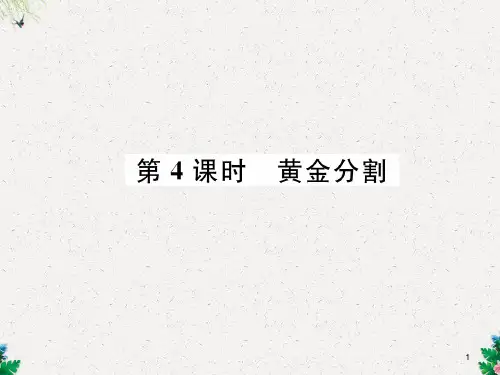 北师大版九年级数学上册同步作业课件：4.4第4课时 黄金分割