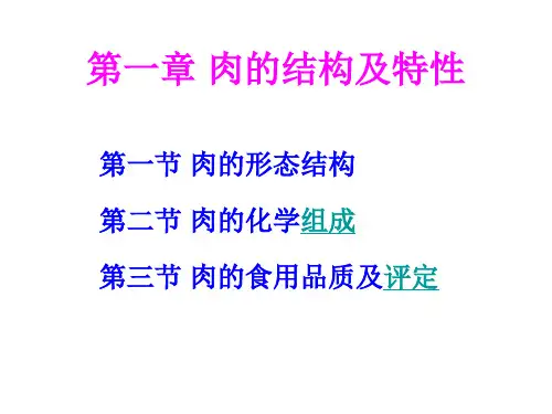 肉的结构及特性.