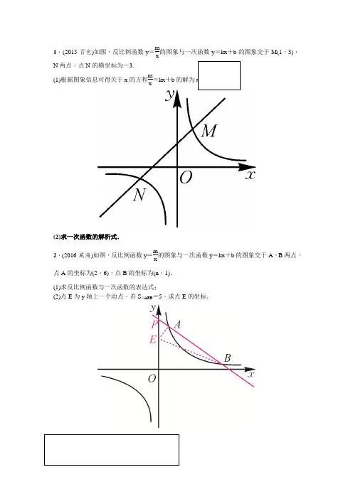 反比例函数与几何图形综合