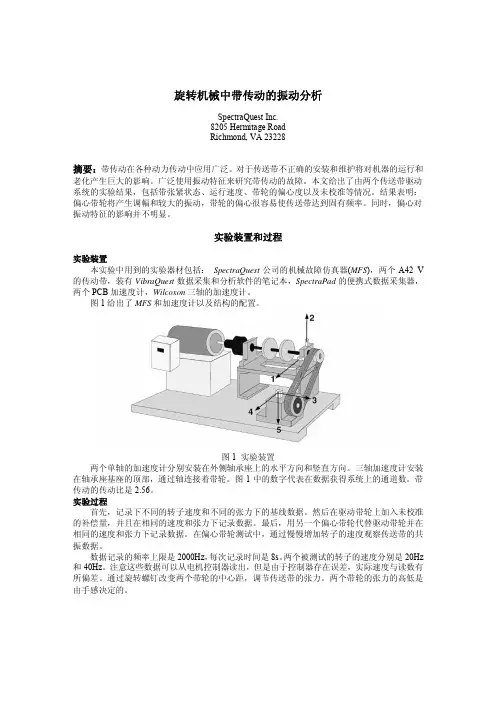 旋转机械中带传动的振动分析