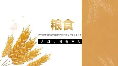 ppt精选模板：粮食商务通用工作汇报总结计划