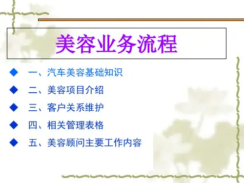 汽车美容业务流程范本