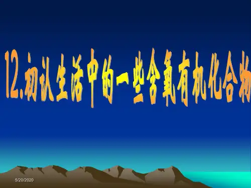 生活中的有机化合物