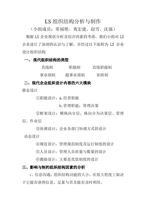 LS组织结构图