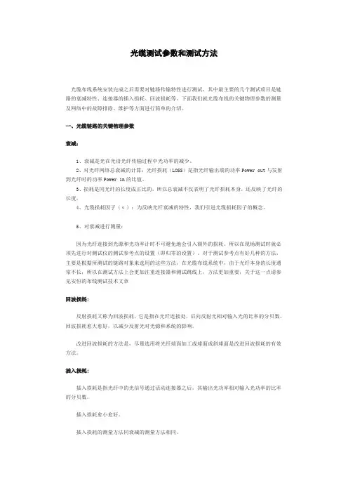 光纤测试方法