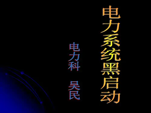 电力系统黑启动