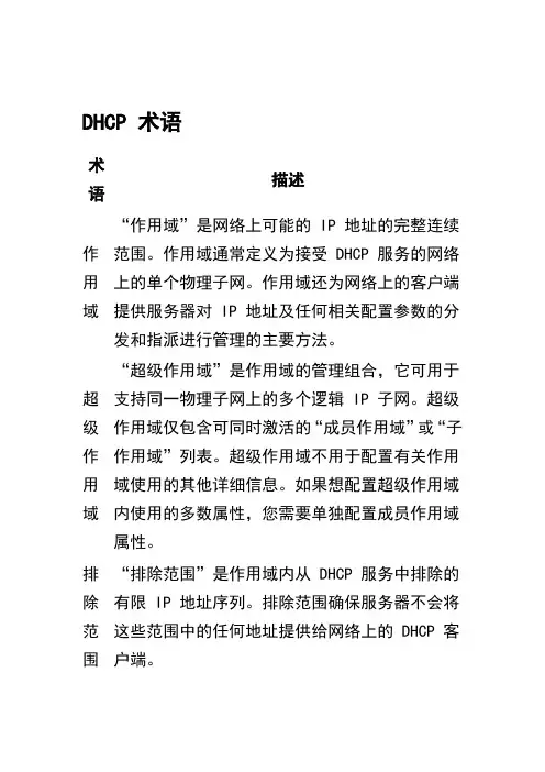 DHCP详解