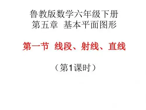 线段、射线、直线