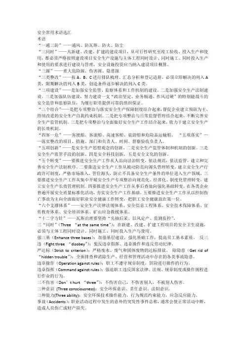 安全术语