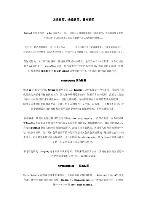 凹凸贴图、法线贴图、置换贴图