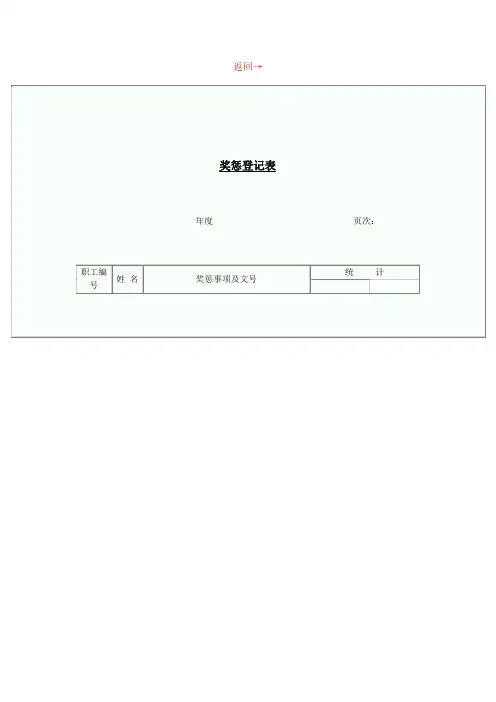 奖惩登记表