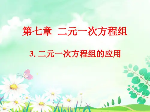 《二元一次方程组的应用》课件1-优质公开课-鲁教7下精品