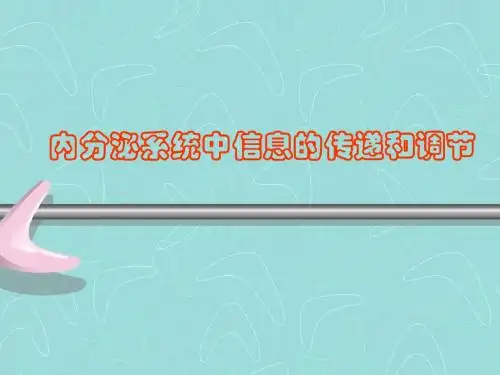 内分泌系统中信息的传递和调节