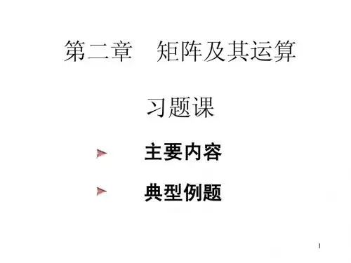 第二章习题课线性代数