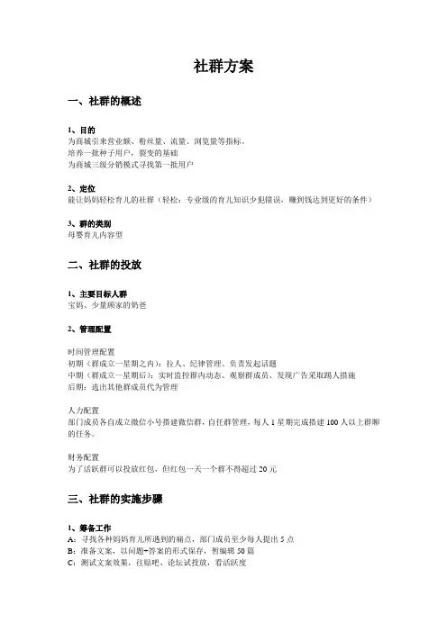 社群方案