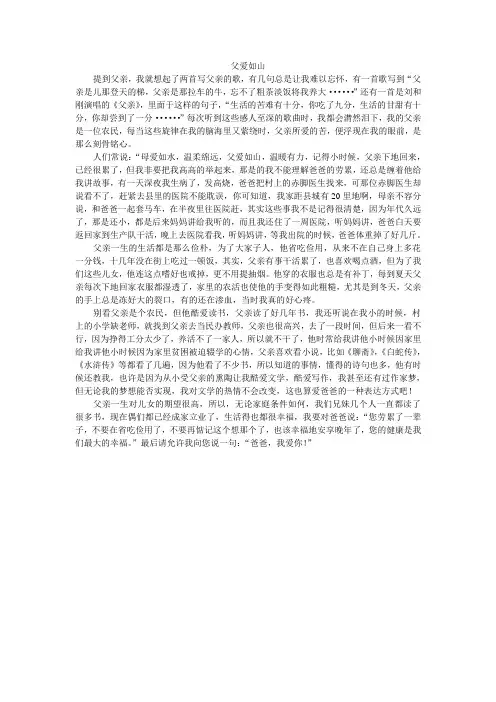 父爱如山