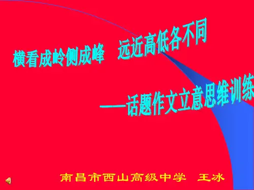 横看成岭侧成峰 远近高低各不同2