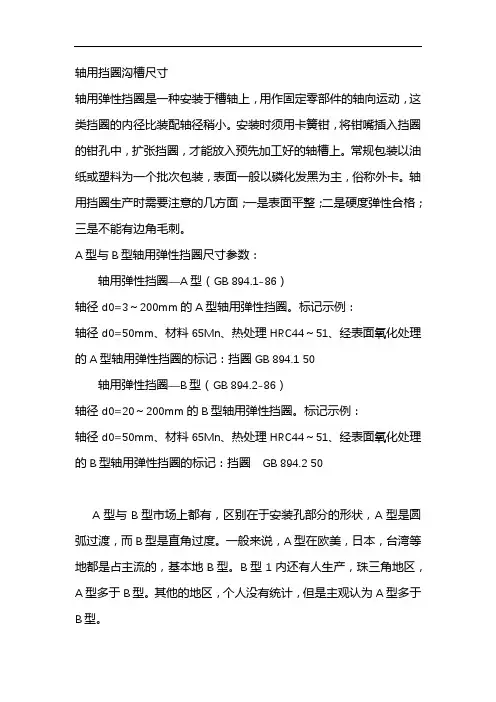 轴用挡圈沟槽尺寸 2