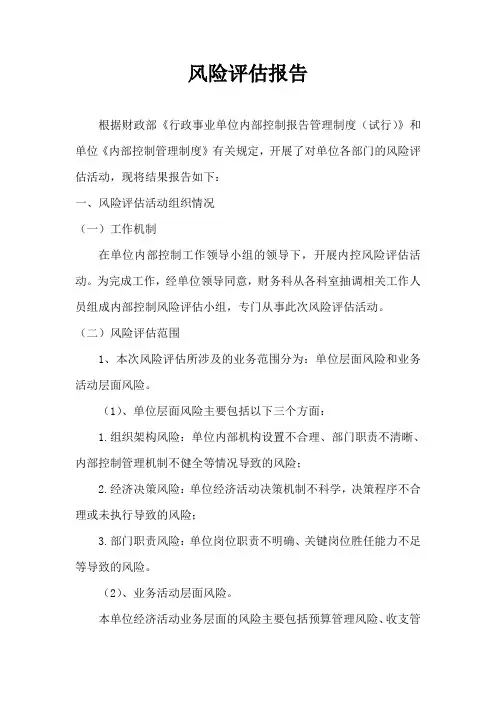 风险评估报告 4